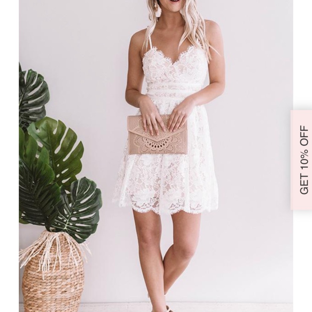 White lace dress